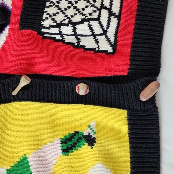 Jack B Quick Vintage sports sweater cardigan, sz L - Picture 8 of 12